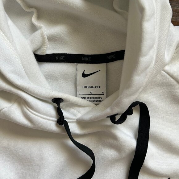 Nike mens thermafit white hoodie sweatshirt size large L - Picture 5 of 6
